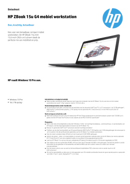HP ZBook 15u G4 mobiel workstation