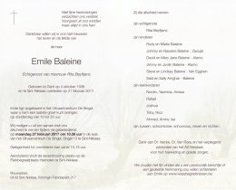 Emile Baleine - Wase Begrafenissen