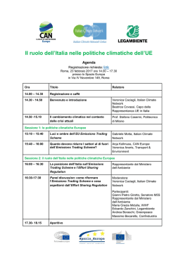 Agenda - Italian Climate Network
