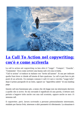 La Call To Action nel copywriting