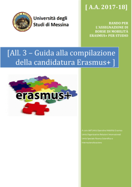 Allegato 3 – Guida alla compilazione della candidatura Erasmus+