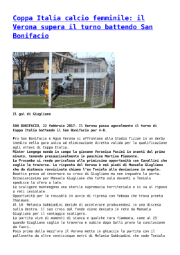 Coppa Italia calcio femminile: il Verona supera il