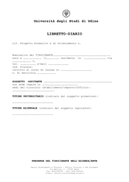 libretto-diario - CEGO - Centro Polifunzionale di Gorizia