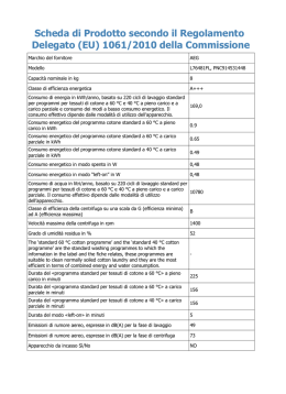 Scheda di Prodotto secondo il Regolamento Delegato (EU