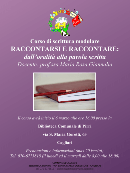 Diapositiva 1 - Sardegna Biblioteche