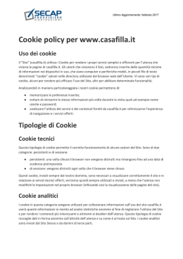 Cookie policy per www.casafilla.it