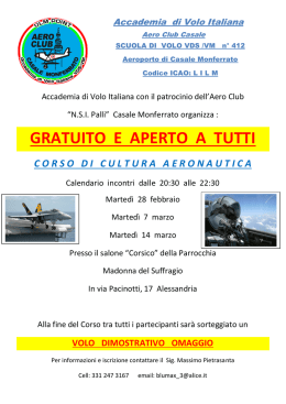 Aeroclub Casale banner corso 2017 - Alessandria