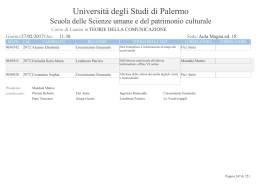 Teorie della comunicazione - Università degli Studi di Palermo
