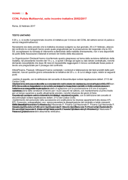 CCNL Pulizie Multiservizi, esito incontro trattativa 20/02