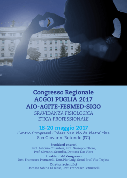 Congresso Regionale AOGOI PUGLIA 2017 AIO-AGITE
