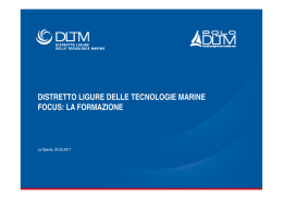 distretto ligure delle tecnologie marine focus: la