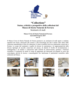 Collections - Museo Civico di Storia Naturale