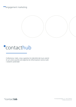 contacthub - Contactlab explore centre