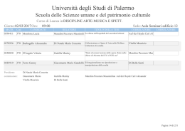 D.A.M.S. V.O. - Università degli Studi di Palermo