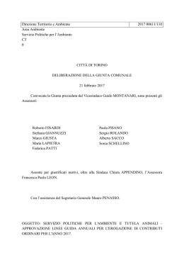 (n&deg; mecc. 2017 00611/110) contenete le linee guida.