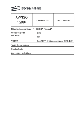 AVVISO n.2994 - Borsa Italiana