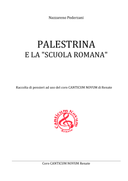 A proposito di Palestrina e la polifonia