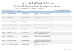 Studi filosofici e storici - Università degli Studi di Palermo