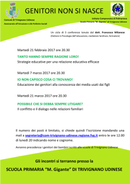 Trivignano: Conferenze dott. F.Milanese