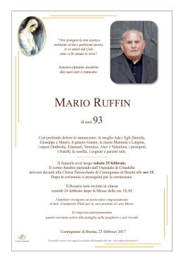 mario ruffin - Annuario Onoranze