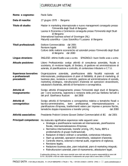 CV Saita Paolo - Ordine dei Dottori Commercialisti e degli Esperti