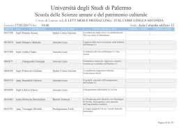 Italiano L2 - Università degli Studi di Palermo