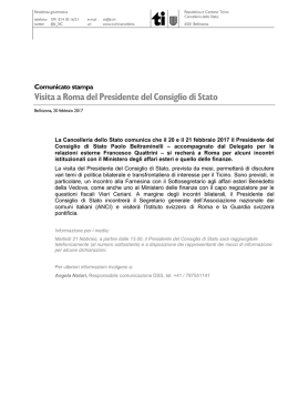 Modello Comunicato stampa - Repubblica e Cantone Ticino