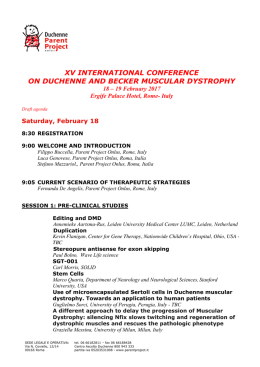 xv international conference on duchenne and becker muscular