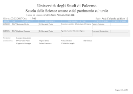 Scienze pedagogiche - Università degli Studi di Palermo