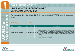 dal 22 febbraio 2017 linea venezia - portogruaro