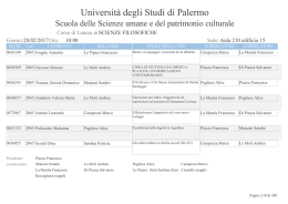 Scienze filosofiche - Università degli Studi di Palermo