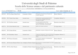 Filologia moderna e italianistica - Università degli Studi di Palermo