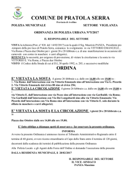 Leggi l`ordinanza - Comune di Pratola Serra