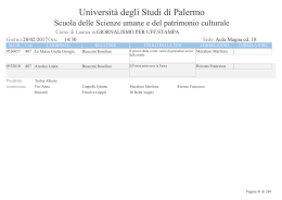 Giornalismo per uffici stampa - Università degli Studi di Palermo