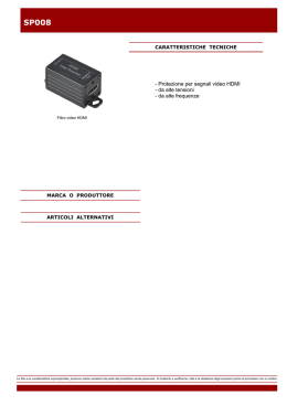 - Protezione per segnali video HDMI - da alte tensioni