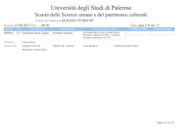 Scienze storiche - Università degli Studi di Palermo
