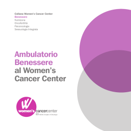 Ambulatorio Benessere al Women`s Cancer Center