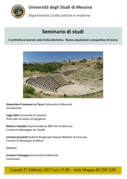 Locandina - Messina - Universita` degli Studi di Messina