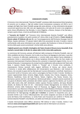 Comunicato PRANDELLI - Agenda comune di Brescia