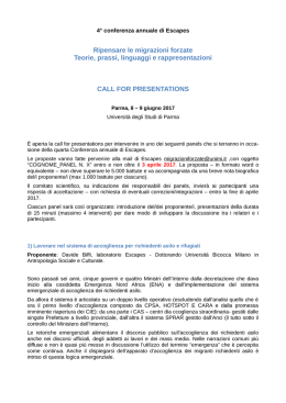 Call for presentations - Università degli Studi di Milano