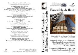 ENSEMBLE DI FLAUTI - Conservatorio di Como