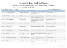 Storia dell`arte - Palermo - Università degli Studi di Palermo