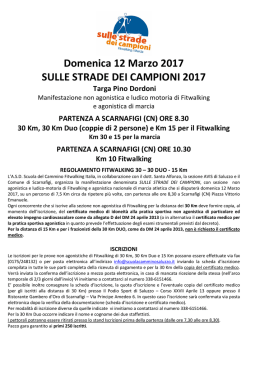 Regolamento - Scuola del Cammino Fitwalking Italia