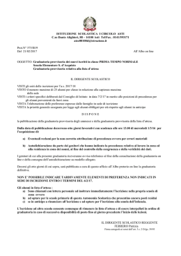 Decreto graduatoria provvisoria TEMPO - I Circolo