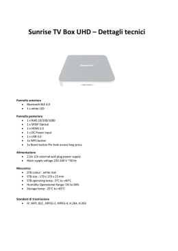 Sunrise TV Box UHD – Dettagli tecnici
