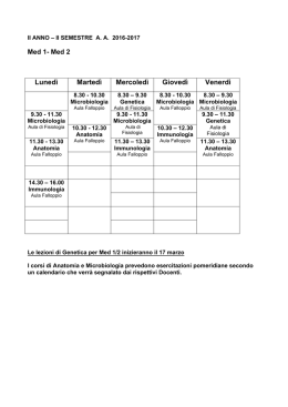MED1 - MED2 - MED3 - MED4 - Scuola di Medicina e Chirurgia