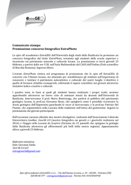 Comunicato stampa - Università degli Studi della Basilicata