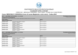 CALENDARIO APPELLI D`ESAME CORSO 2041