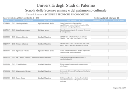 Scienze e tecniche psicologiche - Università degli Studi di Palermo