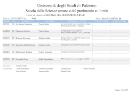 Scienze del servizio sociale - Università degli Studi di Palermo